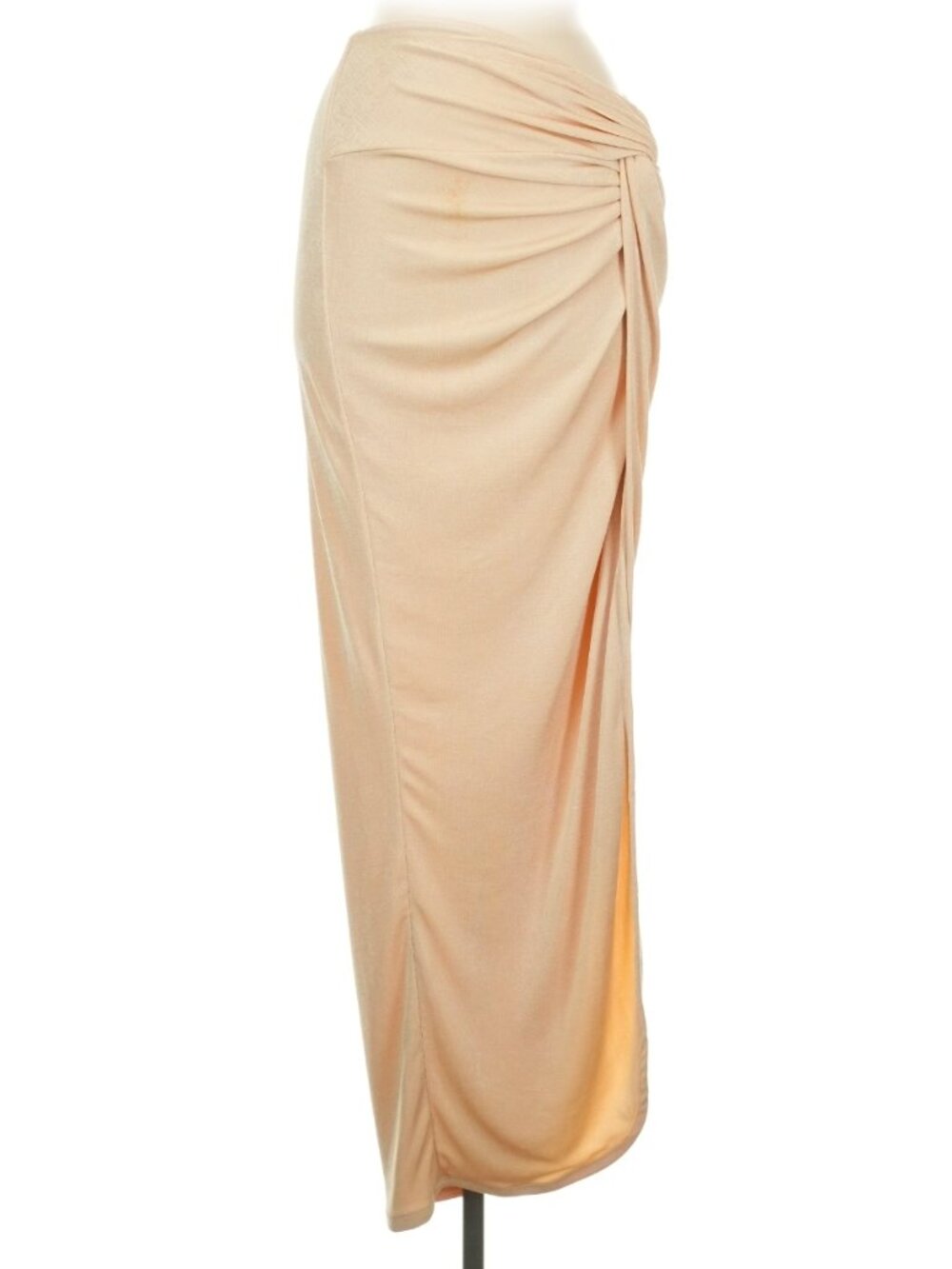 Jluxlabel Cream Slinky Side Split Skirt (M)